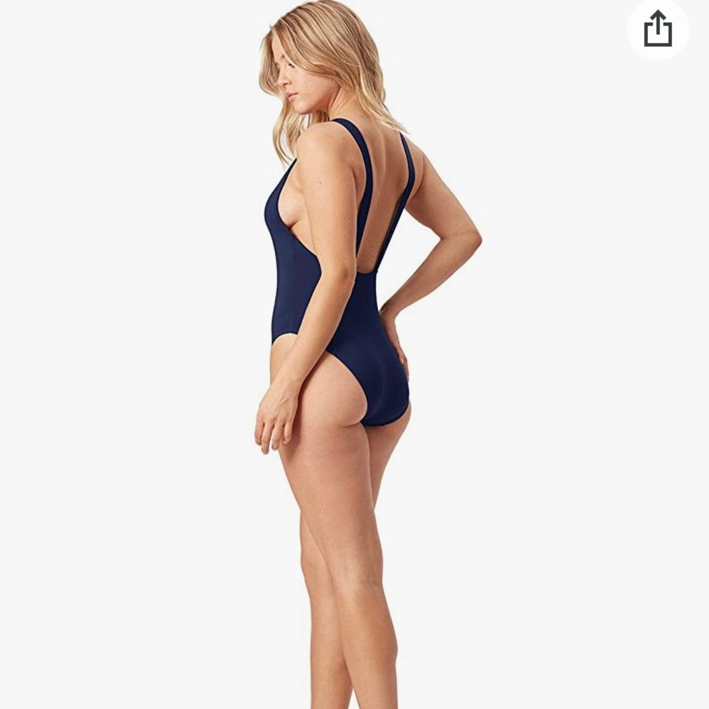 Navy blue Andie Montauk One Piece Bathing Suit NWT